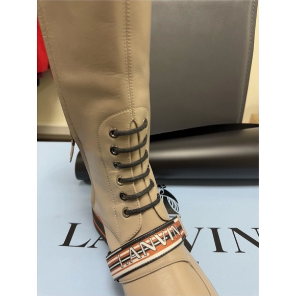 Lanvin Beige and Orange Boots - Picture 7 of 8
